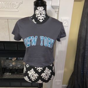 New York crop top Romwe